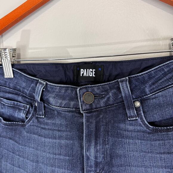 Paige Skyline Ankle Peg Skinny Mid Rise Transcend Everdeen Wash Jeans Sz 27 - Picture 5 of 11
